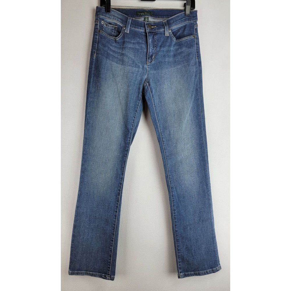 Lauren Jeans Co. Ralph Womens Size 4 Blue Denim Medium Wash Straight Leg Jeans